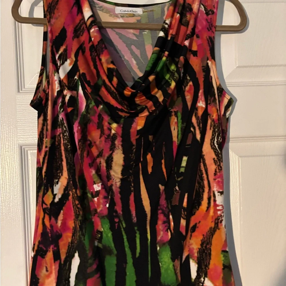 Calvin Klein Vibrant Abstract Tank Top - Picture 1 of 3